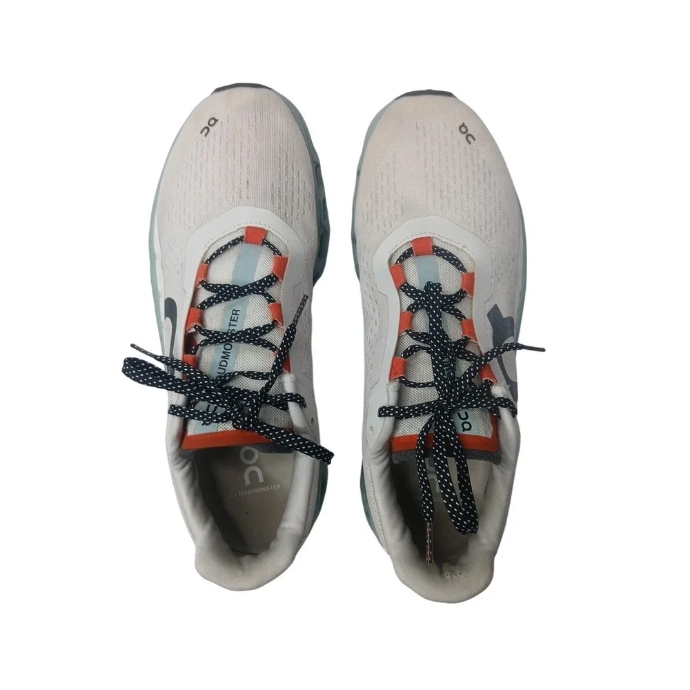 On‎ Cloudmonster Running Shoes Mens 12 Grey White Orange CloudTec 61.99023